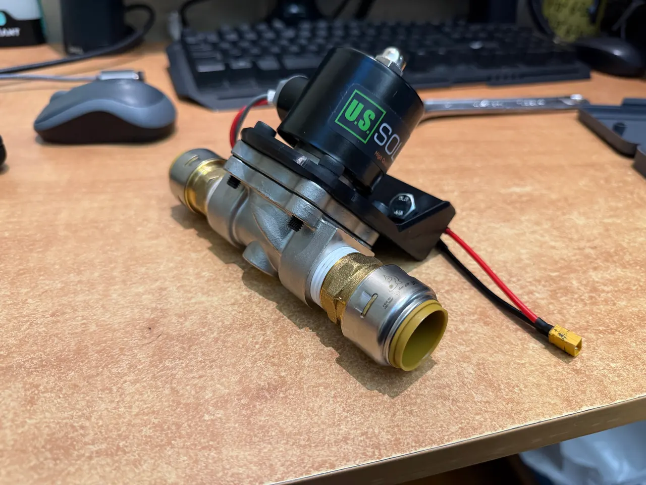 Upgraded solenoid valve and fittings