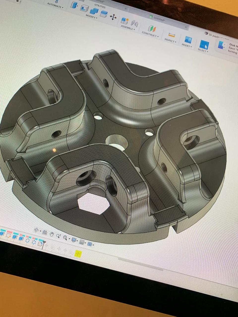 A payload part in Fusion 360