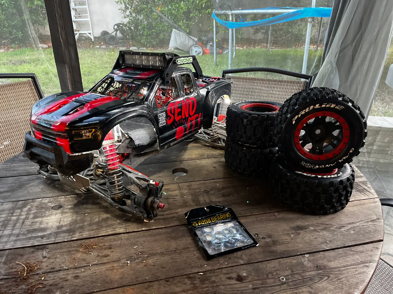 Wheel and suspension work