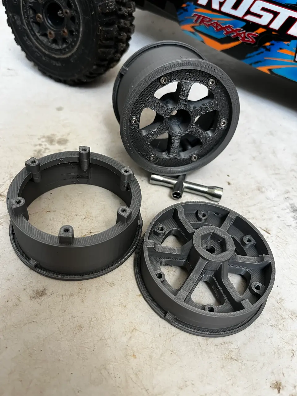 Printed rim parts for the Slash