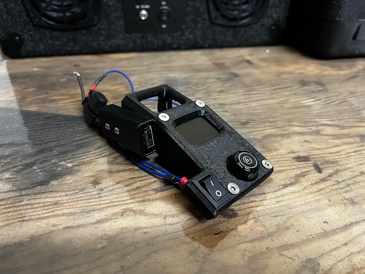 The finished module from the side