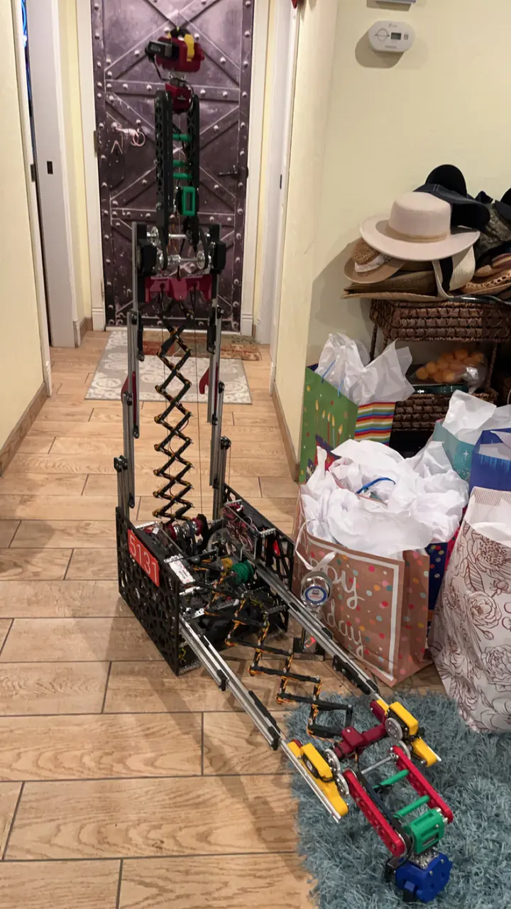 The vertical lift extended to full height