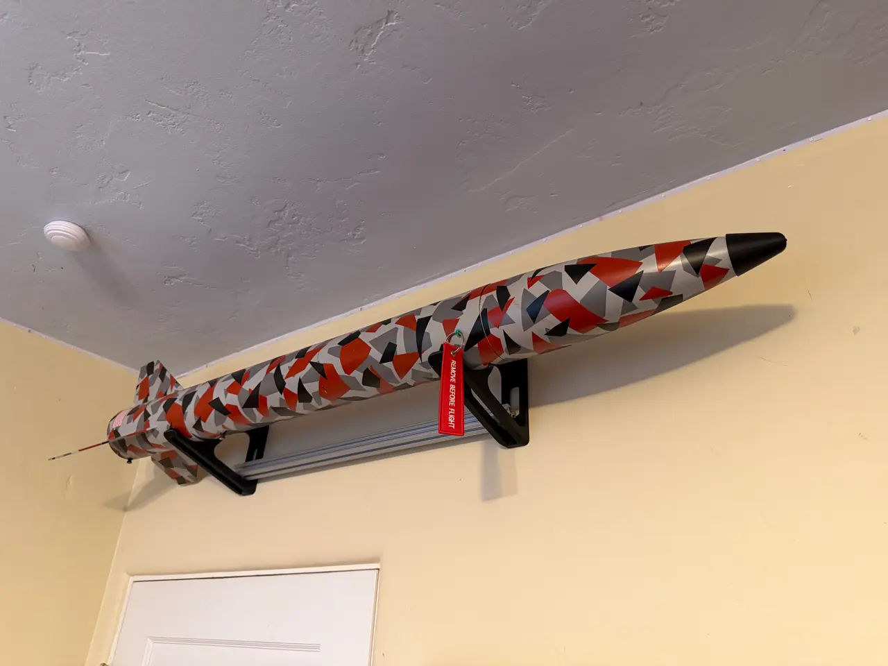 Finished, on its wall mount