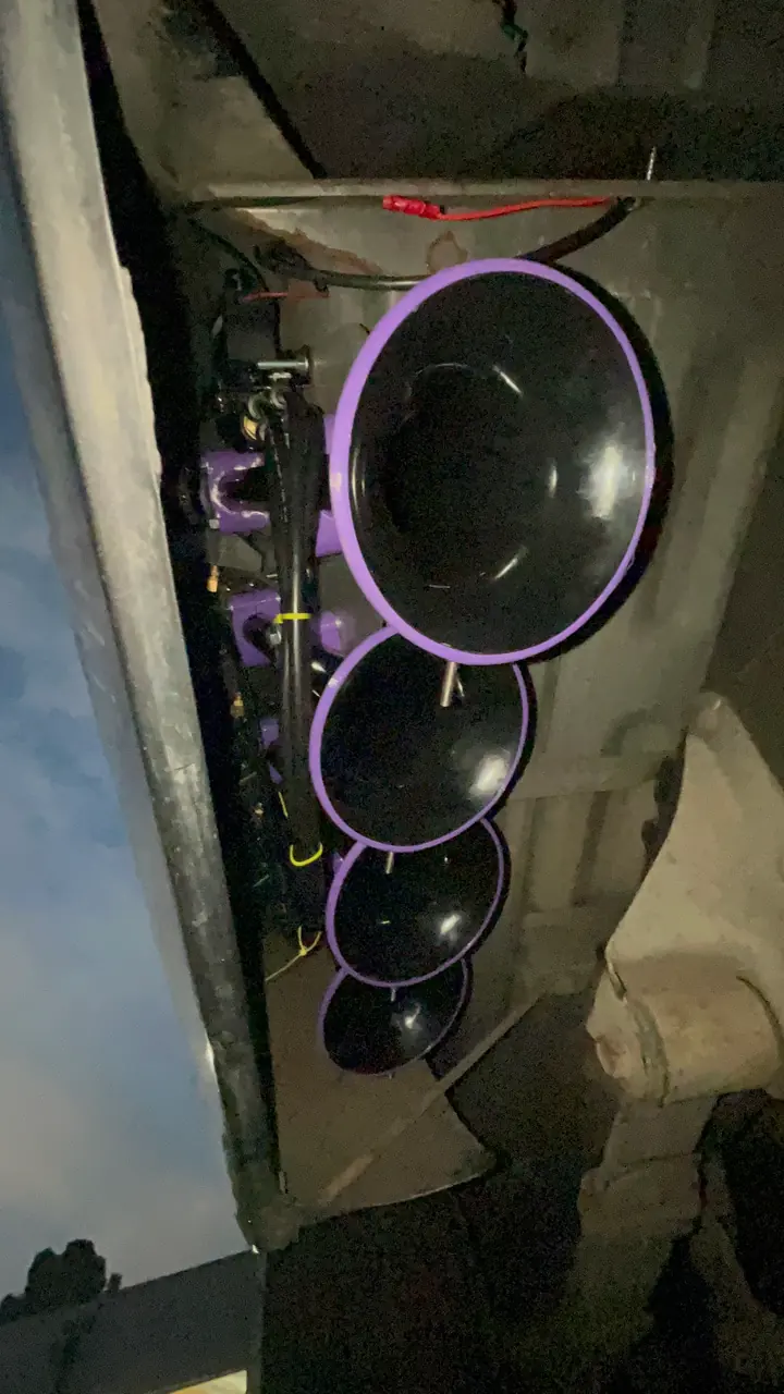 Installed under the truck, August 2024